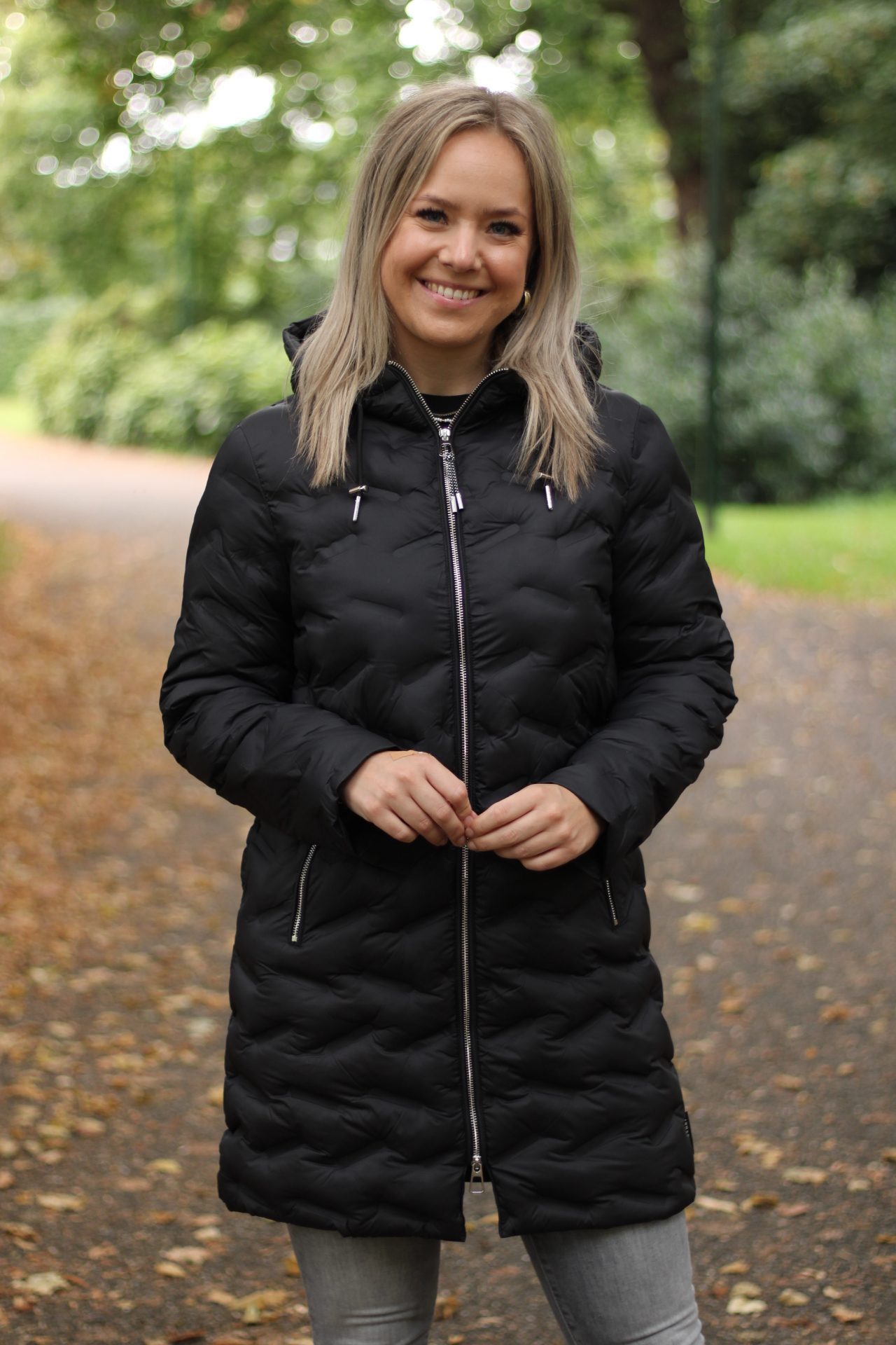 Rino & Pelle - Harper Hooded Coat With Zipper - Black