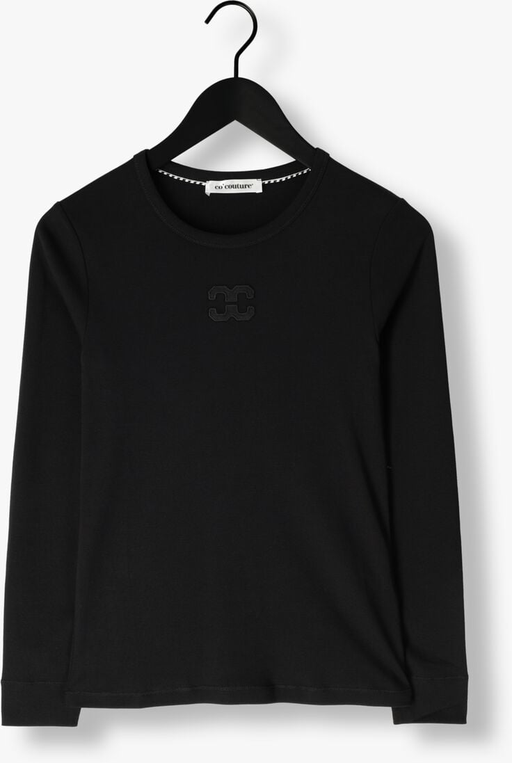zwarte co'couture t-shirt granny embroidery longsleeve tee