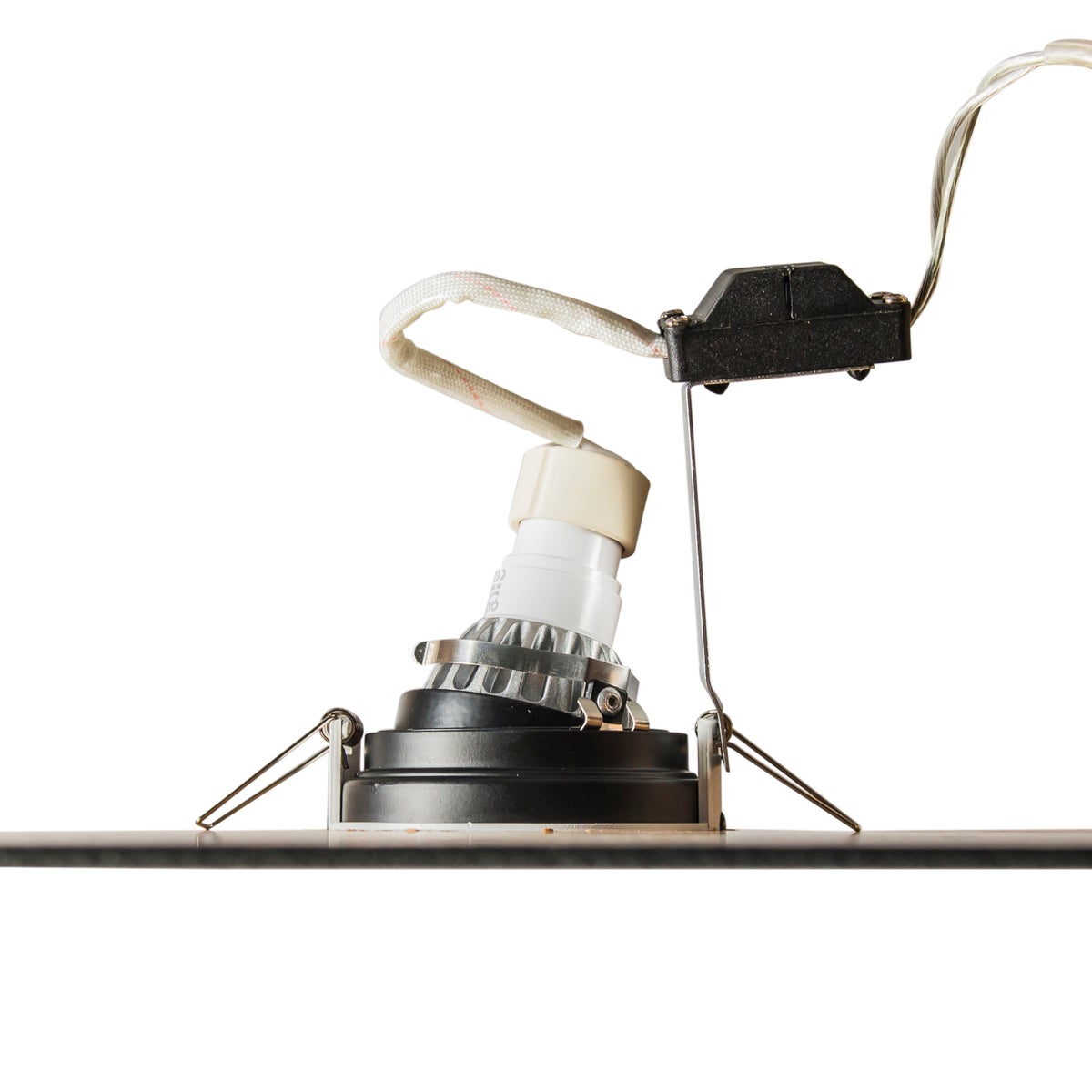Moderne inbouwspot van wit staal - Rondoo