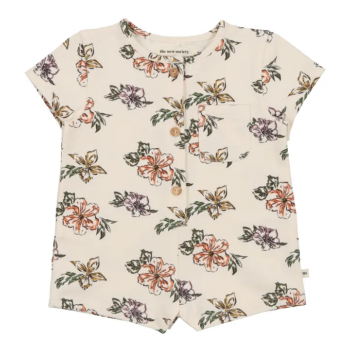 the new society Combinaison Rancho Baby Hibiscus | Ecru