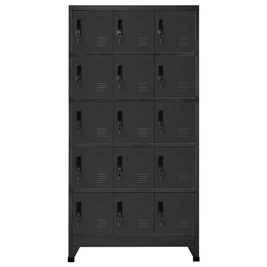 vidaXL Afsluitbare kast antraciet 90x40x180 cm staal