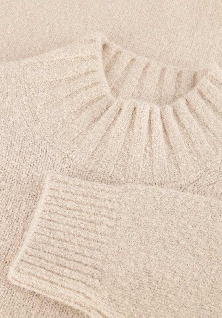 beige profuomo coltrui pullover mock neck boiled wool