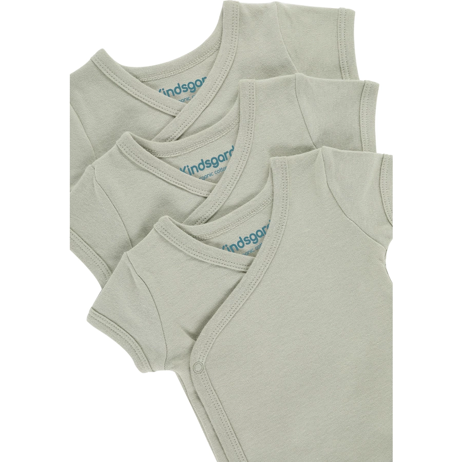 kindsgard Wickelbody trunder 3er-Pack kurzarm taupe