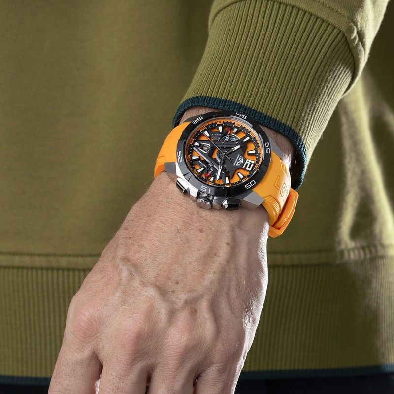 Lotus - Polshorloge - Oranje - Siliconen/RVS - Chronograaf