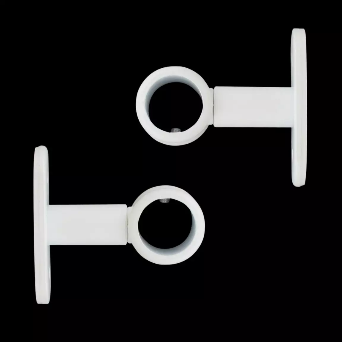 Lot de 2 supports tringles extensibles (L55 - L65 / D20 mm) Jim Blanc mat