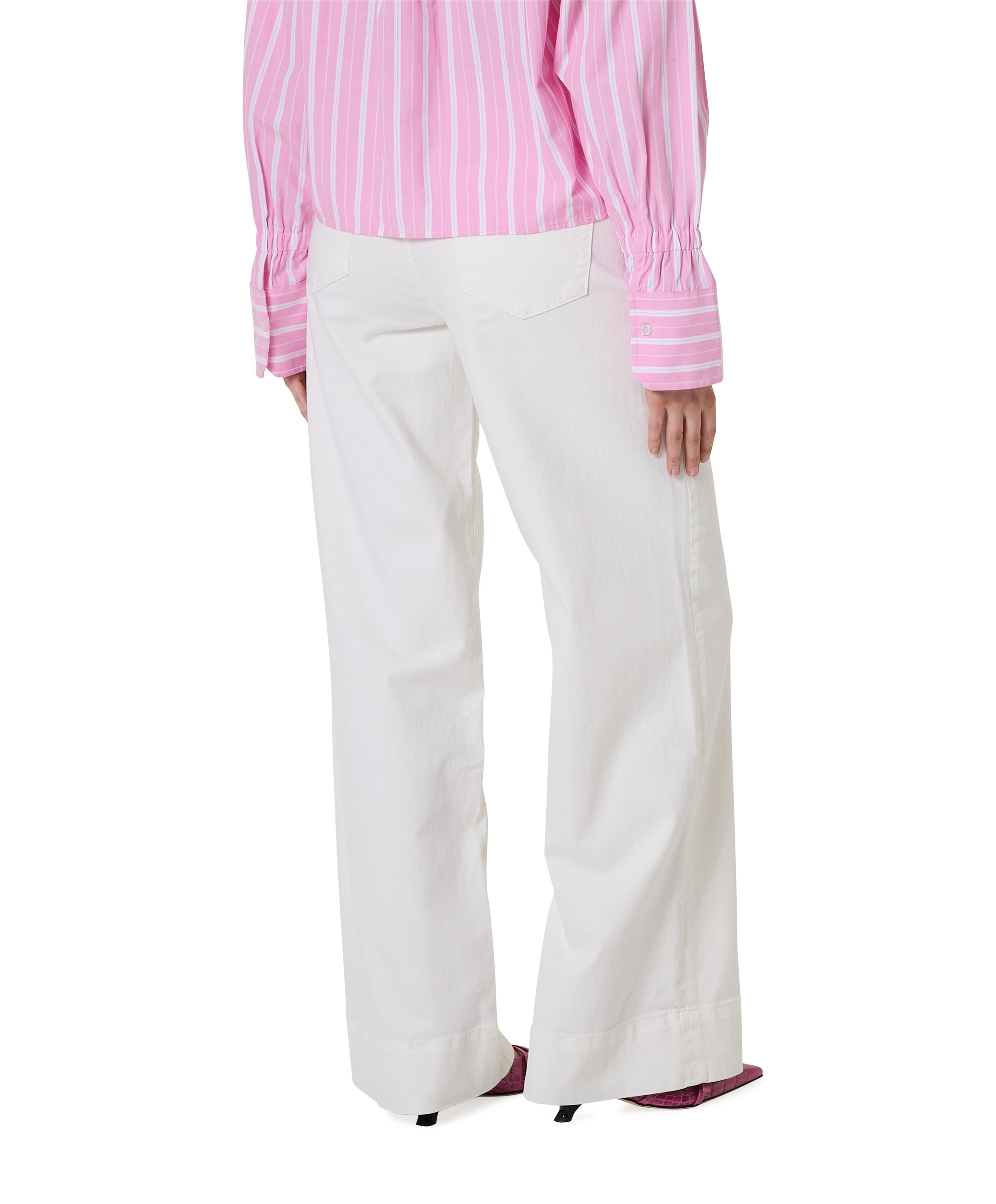 Cup of Joe Denim wide straight dames jeans ecru