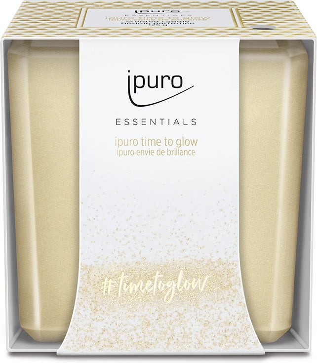 Ipuro geurkaars Time To Glow goud 23 uur 7,1 x 7 x 7,1 cm