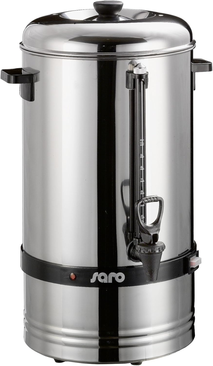 Saro Kaffeemaschine mit Rundfilter – 10 L / 70 Tassen – Edelstahl – Brüh- & Warmhaltefunktion – Sicherheitszapfhahn – Peilglas – 1,5 kW – MoSAROMICA 6010