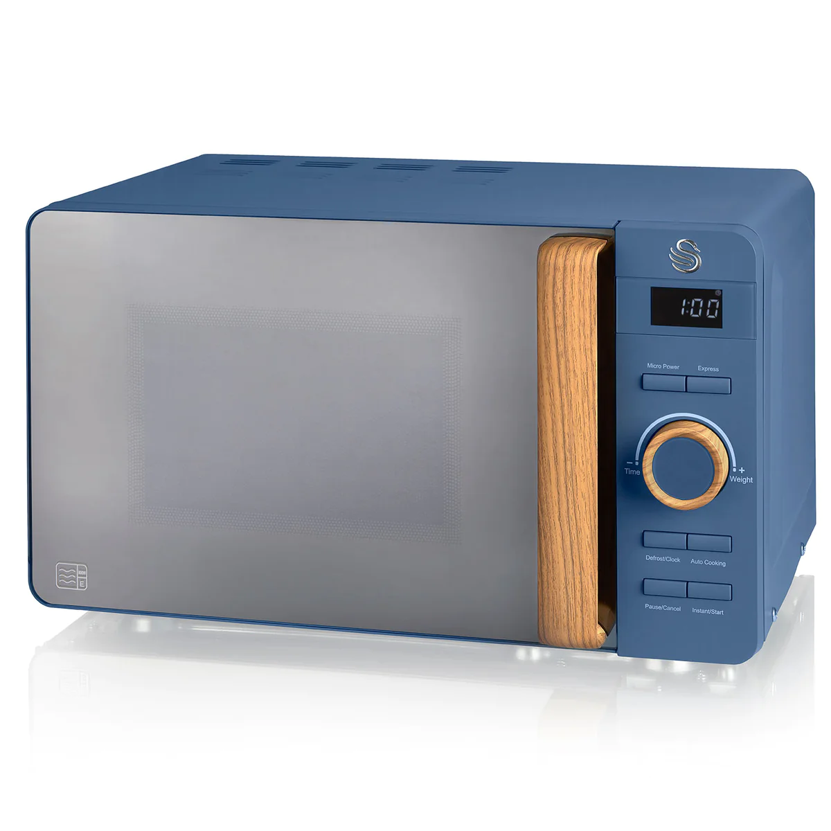 Micro-ondes Digital 20L Design Moderne Nordic 800 Bleu SM22036BLUNEU