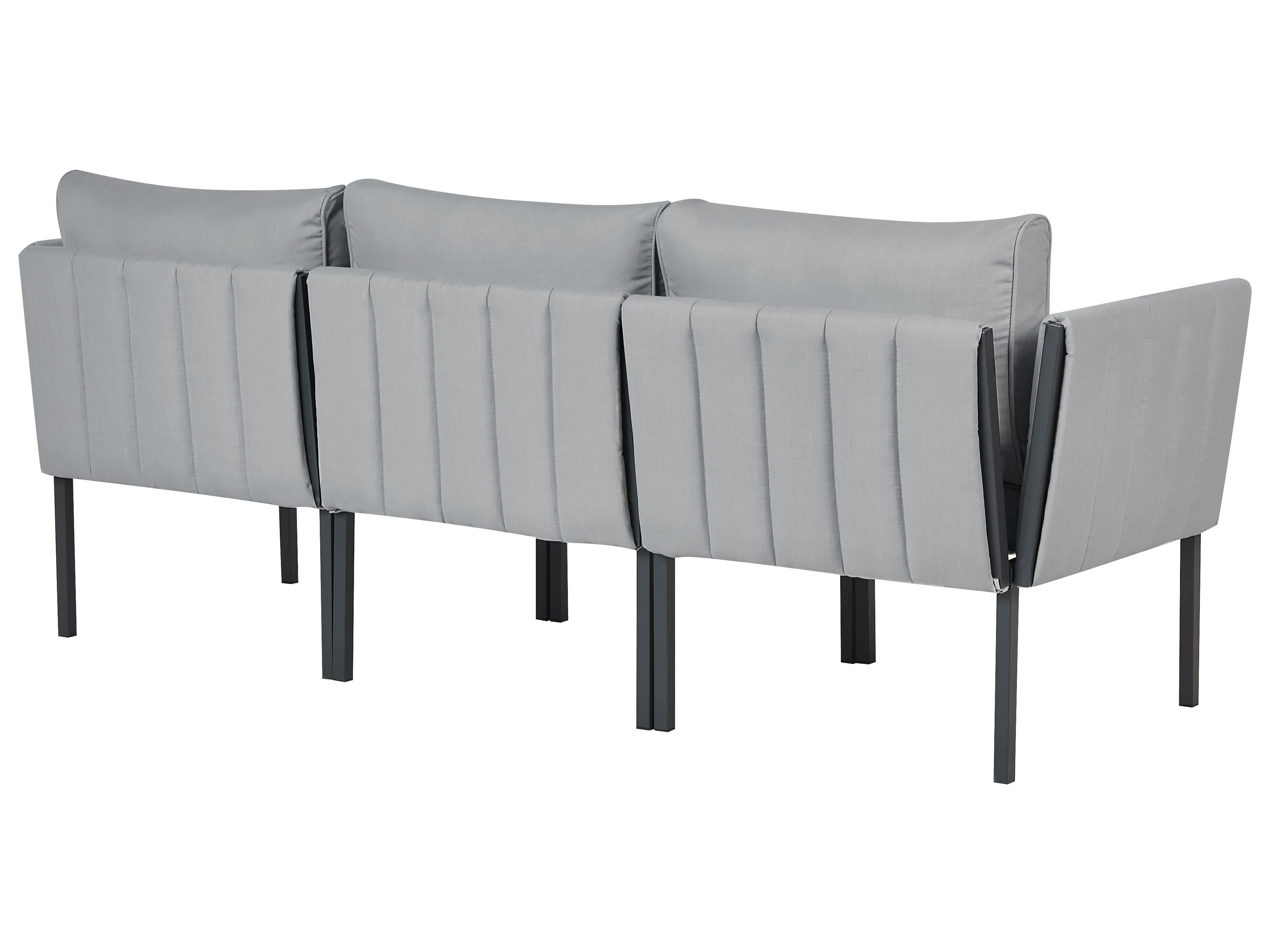Loungeset met tafel 5-zits SKALA Metaal Donkergrijs