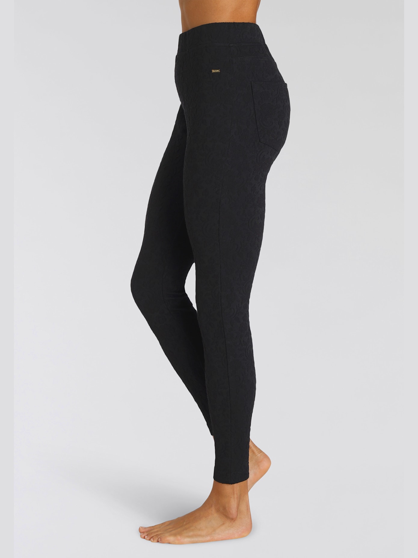Legging caleçon avec motif floral ton sur ton