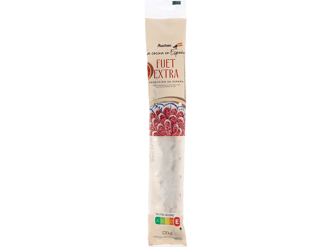 FUET EXTRA AUCHAN À MESA EM ESPANHA 170G