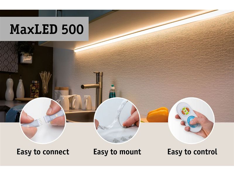 Paulmann MaxLED 500 LED Strip RGBW inkl. Adapterkabel 10 m Universal-Bandleuchte