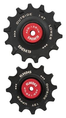 Paire de Galets Elvedes pour Sram Eagle XX1/X01 AXS 12v Ceramic Hybrid