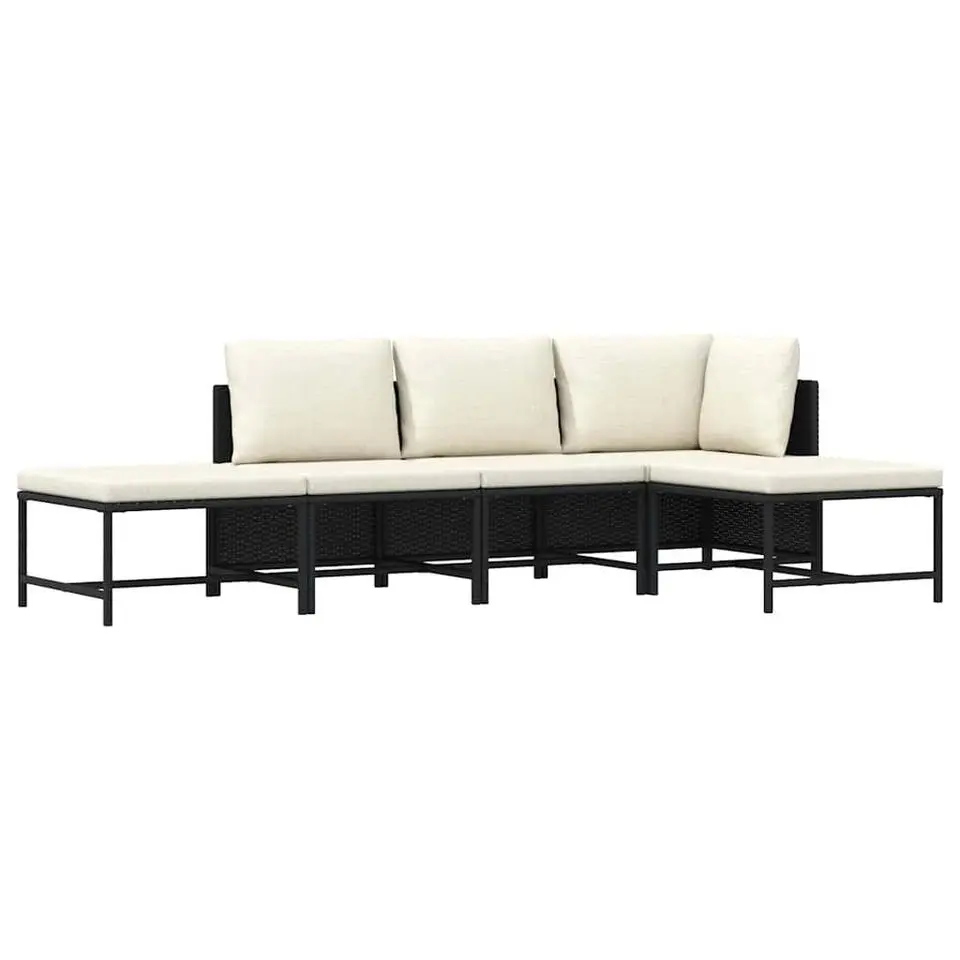vidaXL - Tuinstoel - Zwart - Rattan