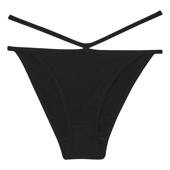 Baserange Culotte Côtelée Nida Coton Bio | Noir