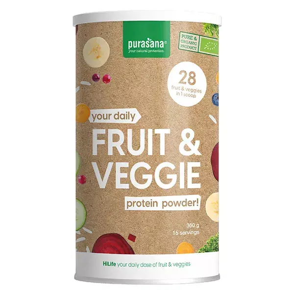 Purasana Proteína Orgânica de Frutas e Vegetais 360g