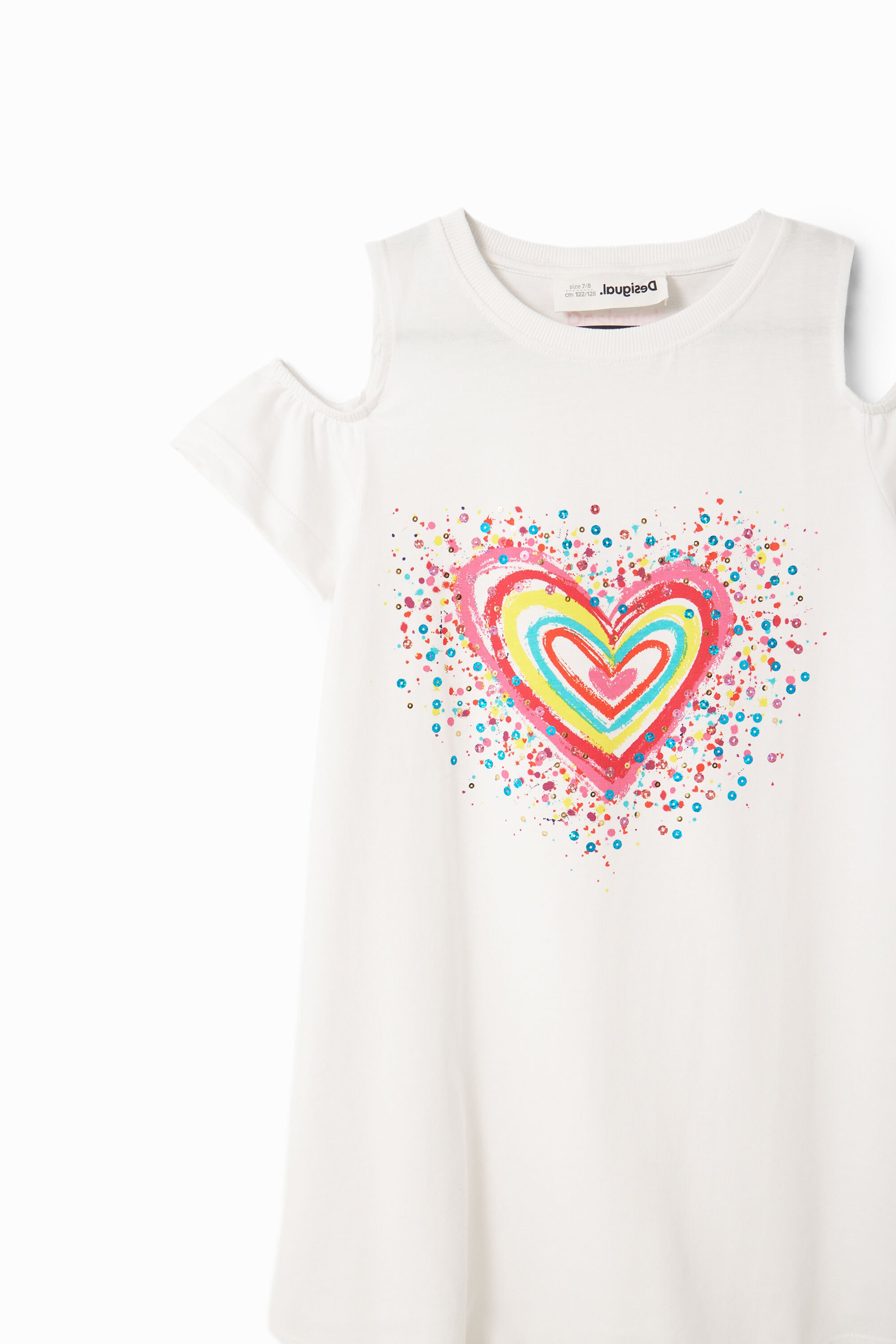 Robe t-shirt découpes cœur