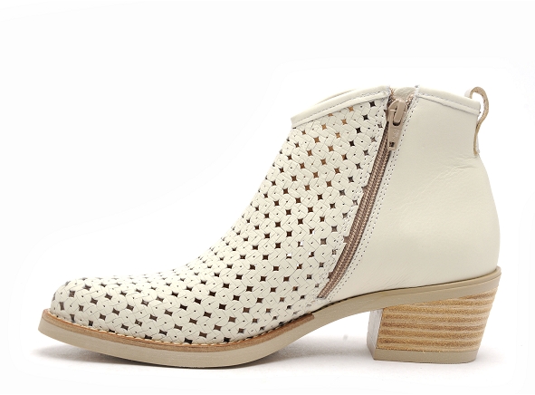 Minka boots bottine talons femme ferial blanc
