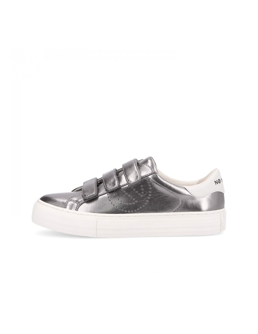no name Baskets de ville femme arcade straps perfos grise