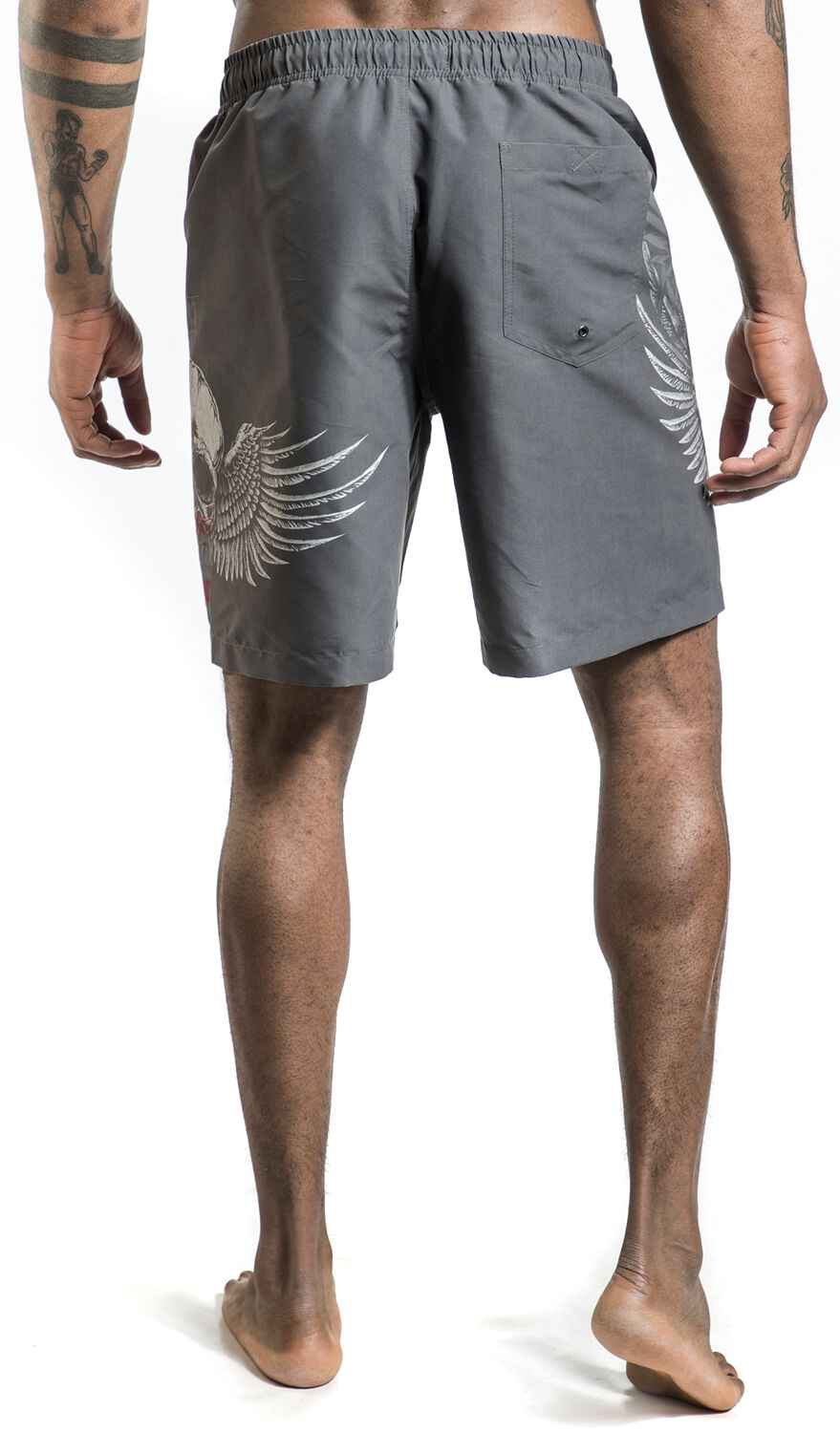 Swim Shorts with Skull Print | Rock Rebel by EMP Short de bain