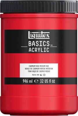 Liquitex - Basics Akrylmaling - Cadmium Red Medium Hue 946 ML