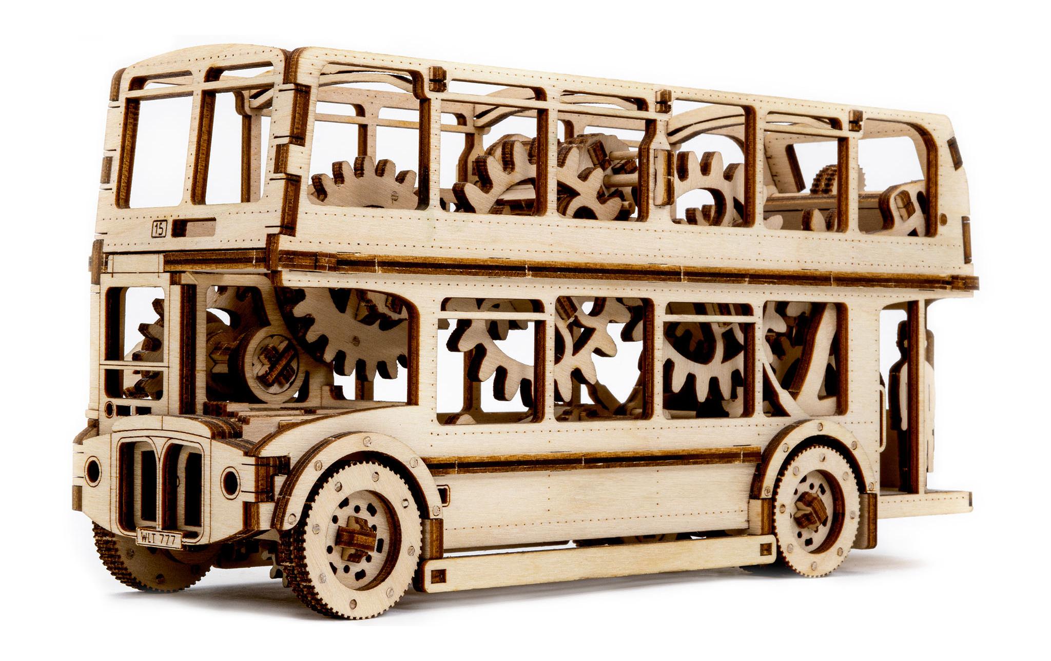 Tiny Adventures – London Bus HolzbausatzDetailliertes London Bus Modell