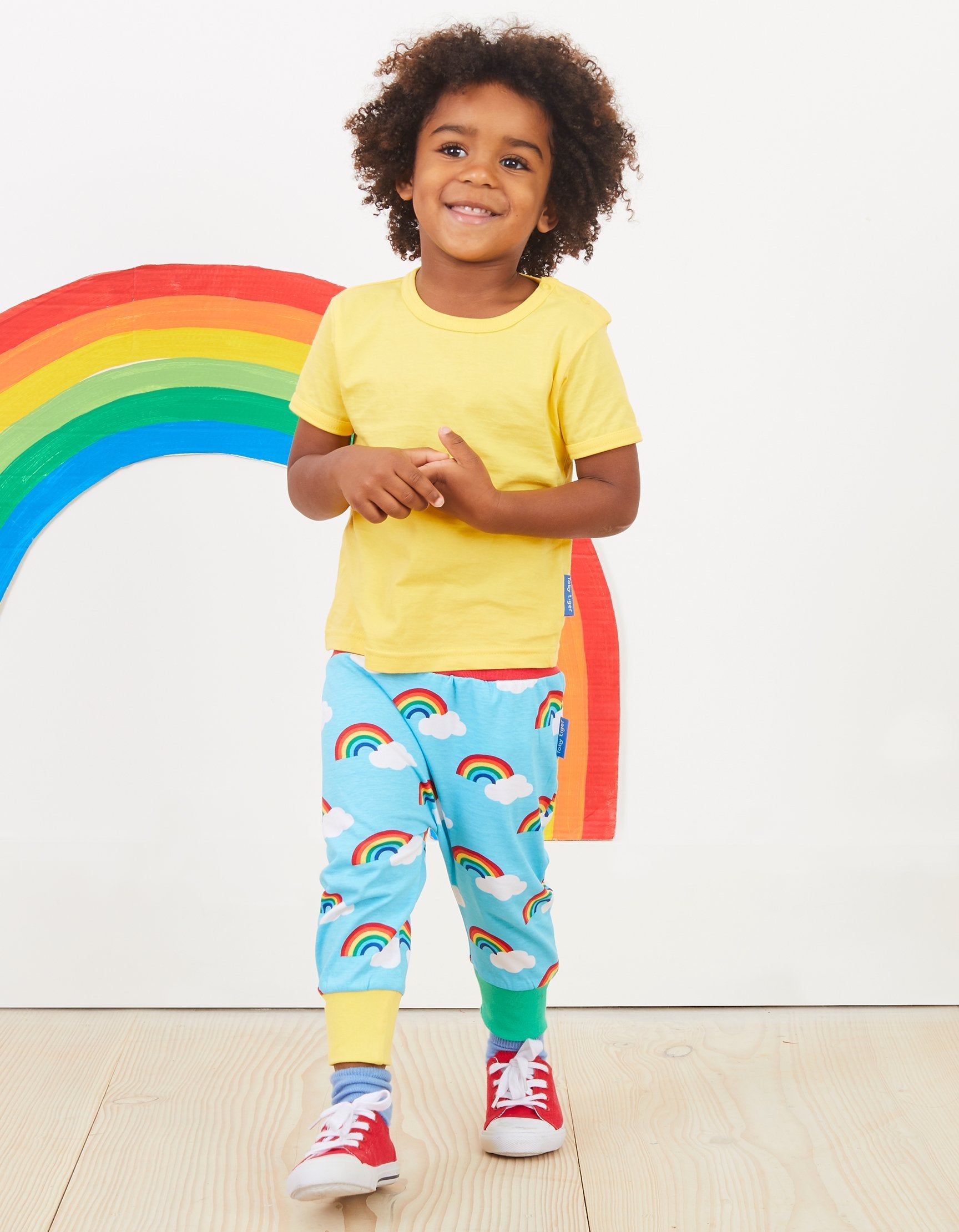 Toby Tiger Babyhose mit Regenbogen Print