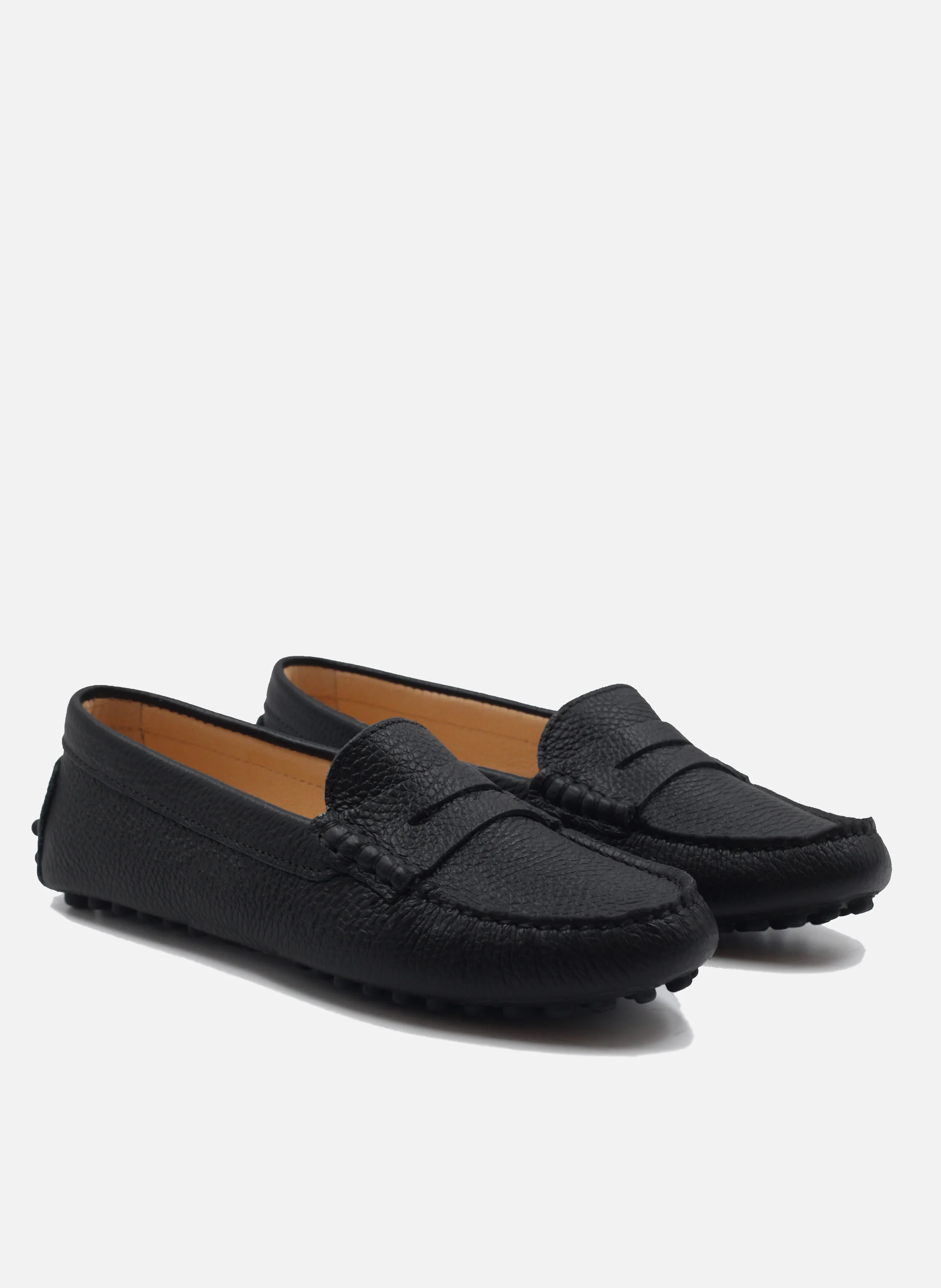 Mocassins femme cuir grainé | Noir