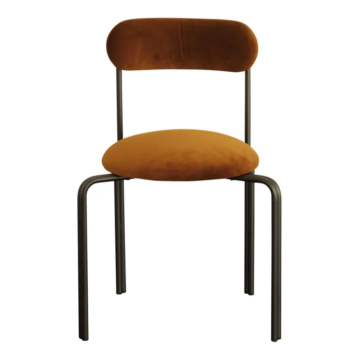 Gabrielle Paris Chaise Lise, assise en velours | Ocre