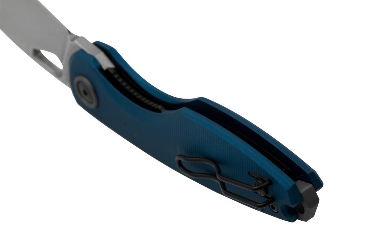 Fox Chilin FX-530-ALBL Stonewashed N690, Blue Aluminum zakmes, Jesper Voxnaes design