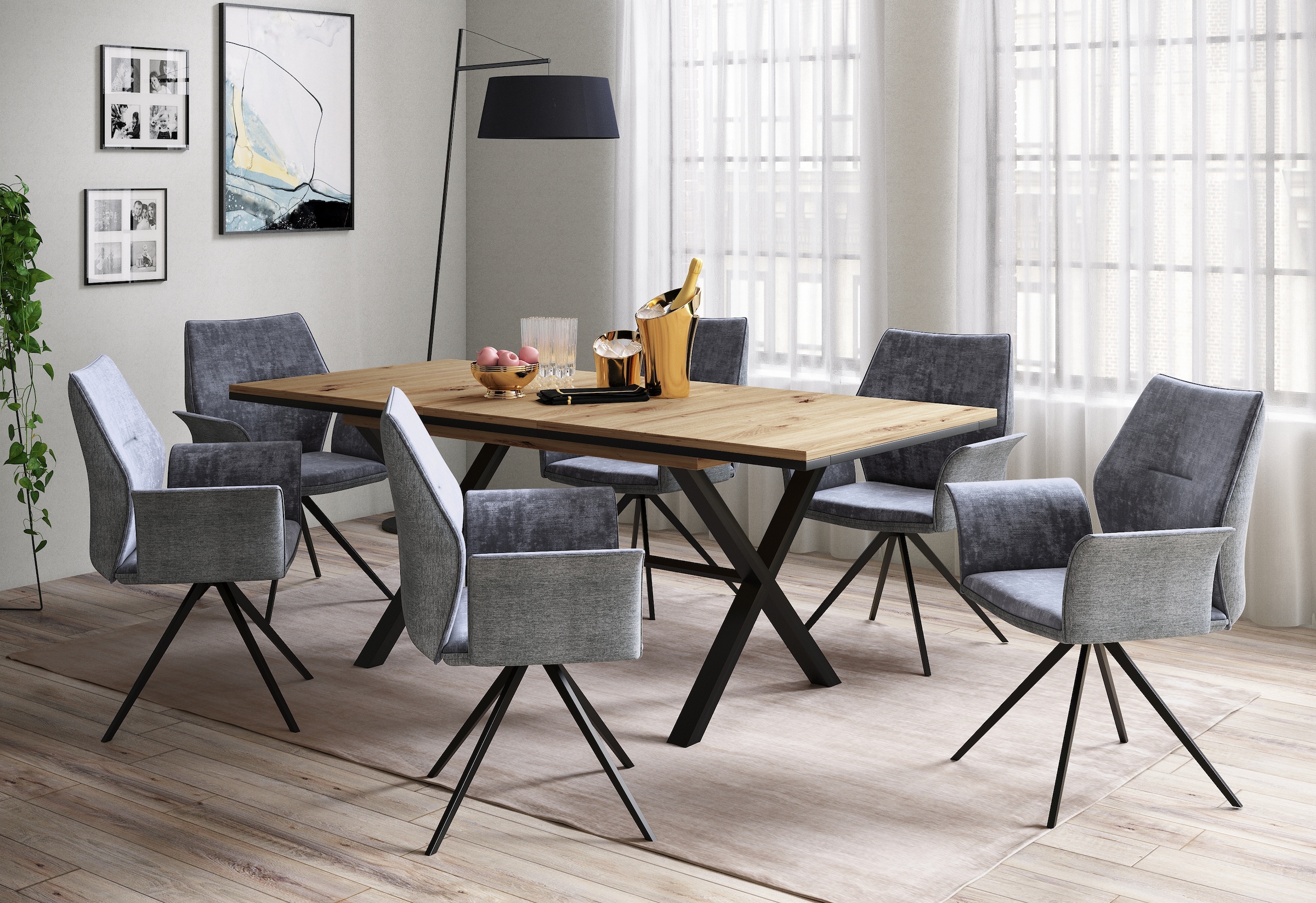HELA Esstisch ausziehbar 160-200 cm