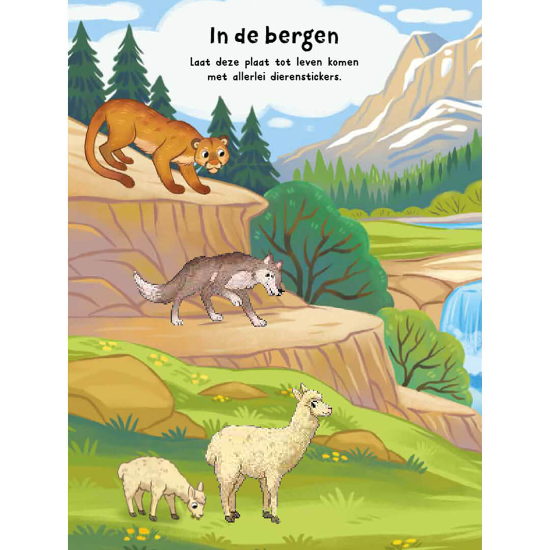 Uitgeverij rebo stickerboek dieren stickerwereld