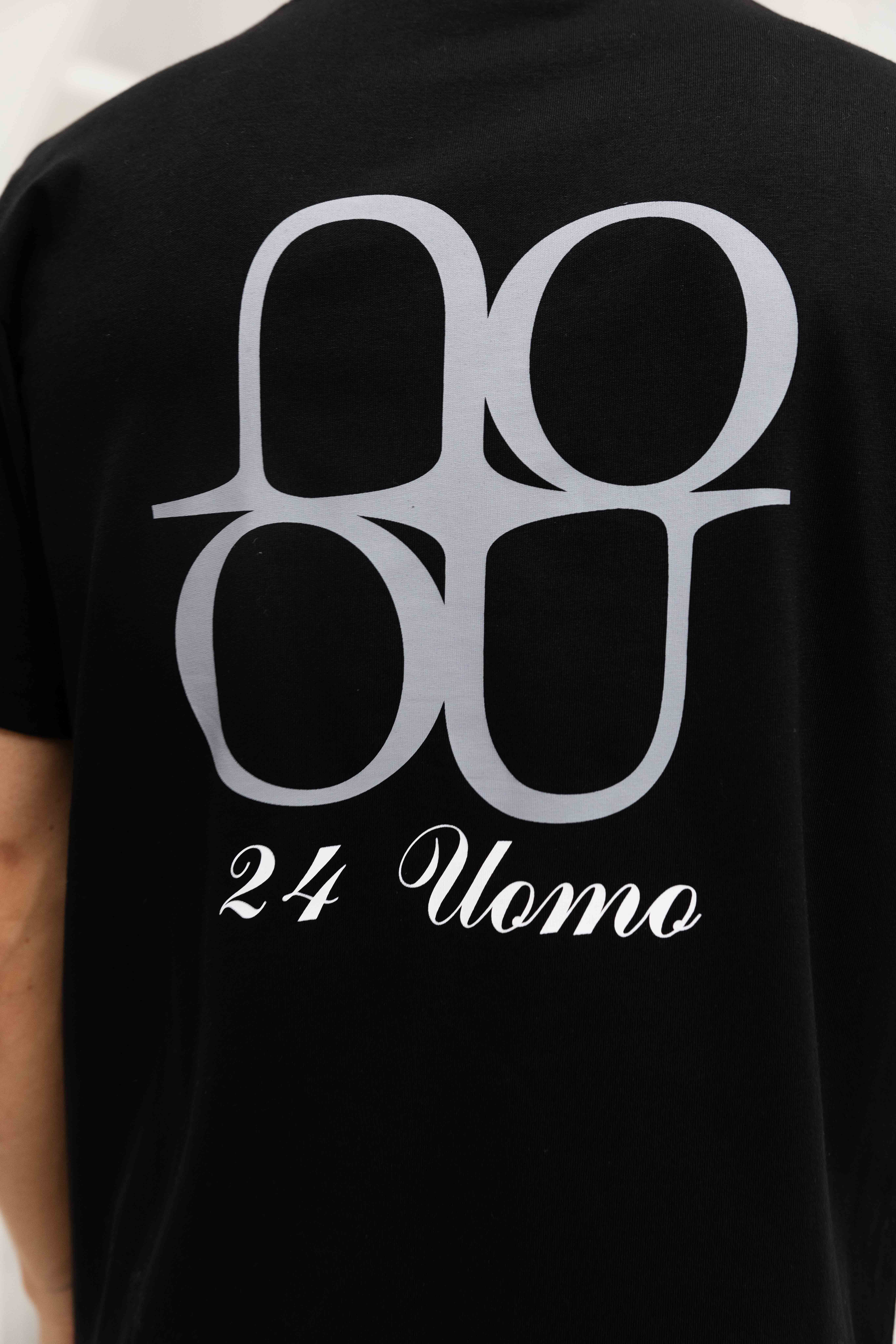 24 Uomo Symbol T-shirt Heren Zwart