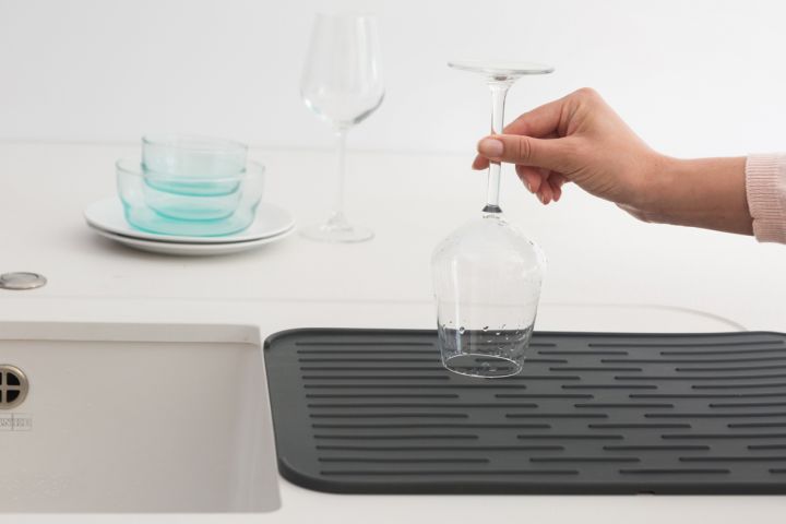 SinkSide Silicone afdruipmat - Dark Grey