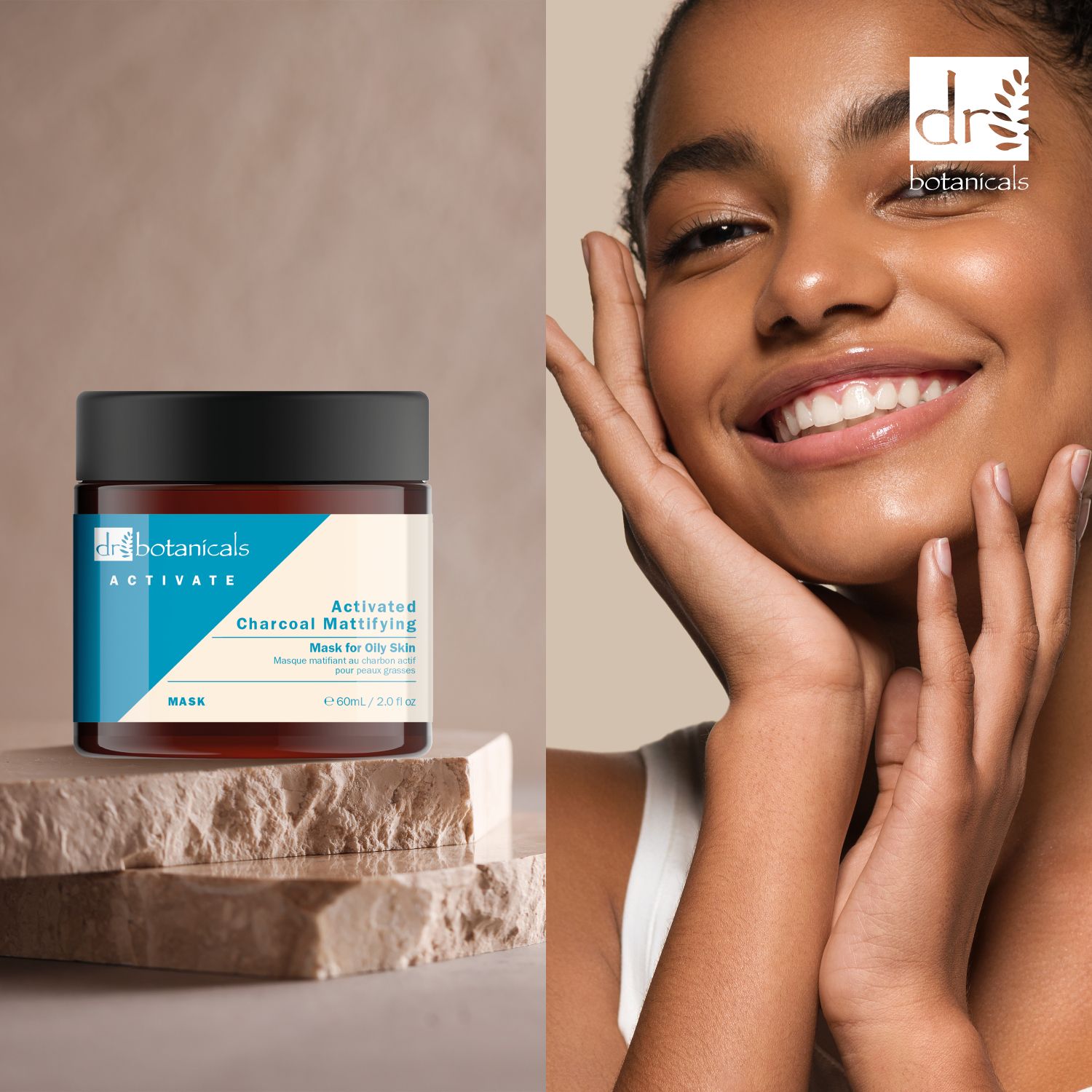 Dr Botanicals Activated Charcoal Mattifying Mask for Oily Skin