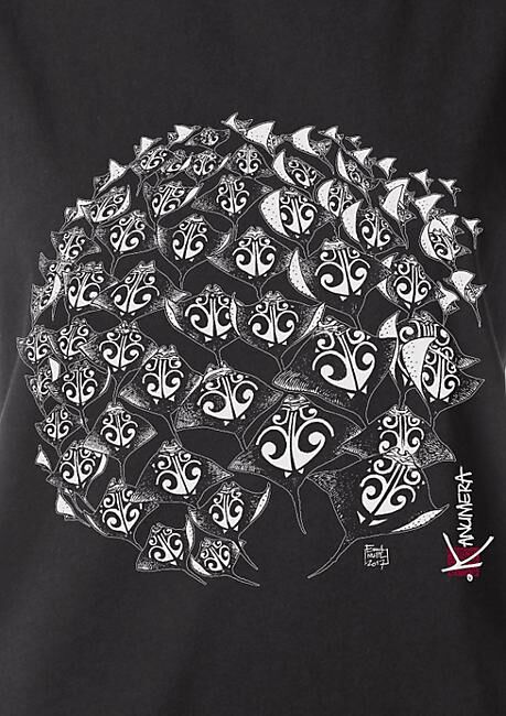 KANUMERA - T-SHIRT DECONTRACTE RAIE MOBULA FEMME
