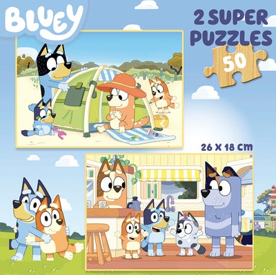 Educa Bluey Trepuslespill 2x50 Brikker
