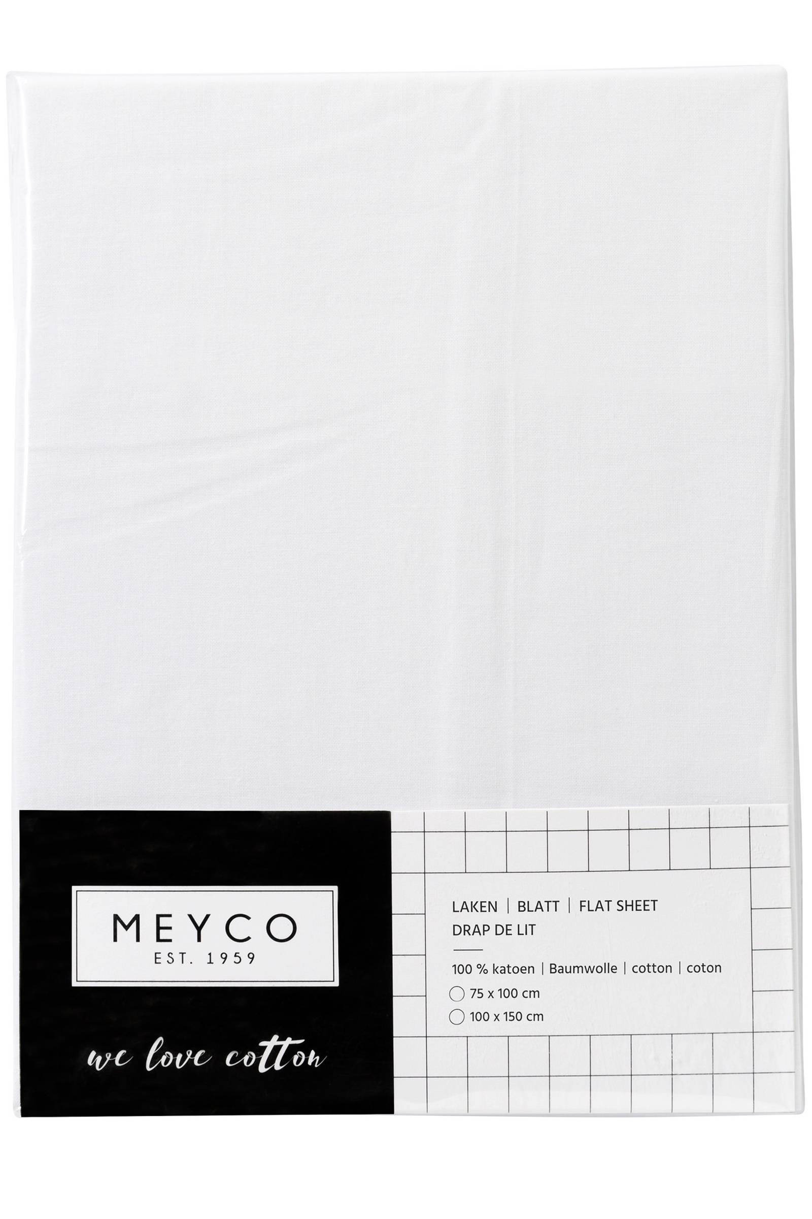 Meyco Uni ledikantlaken 100x150 cm wit