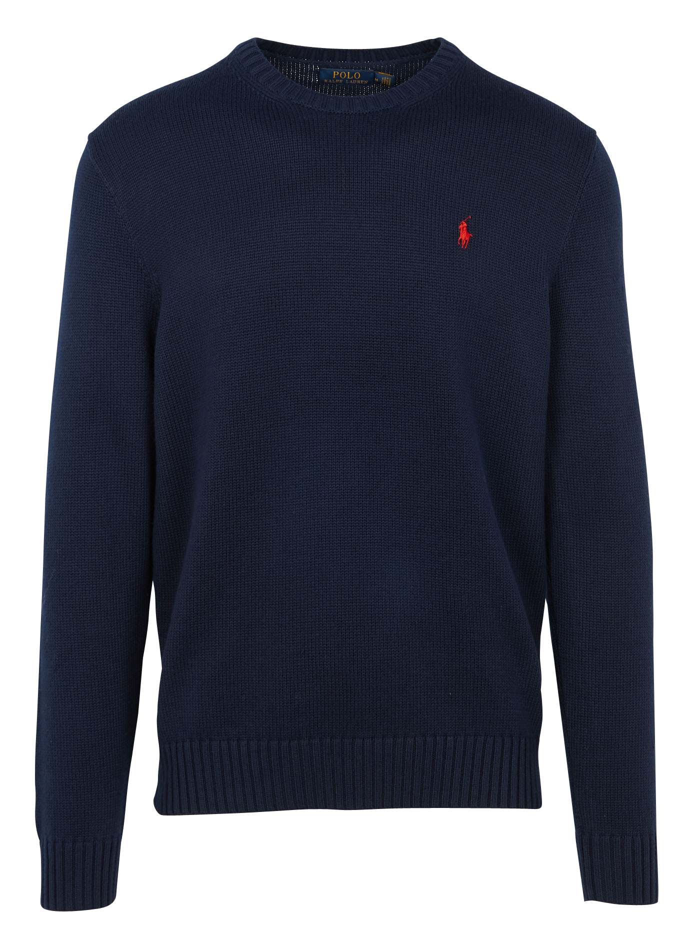 Pull col rond en coton | Bleu
