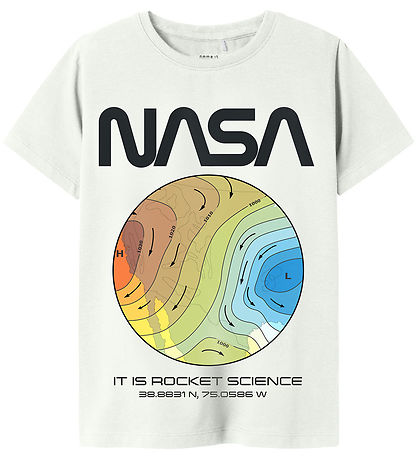 Name It T-Shirt - NkmDade Nasa - Bright White