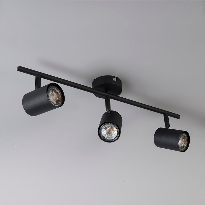 Moderne spot zwart kantelbaar 3-lichts - Jeana