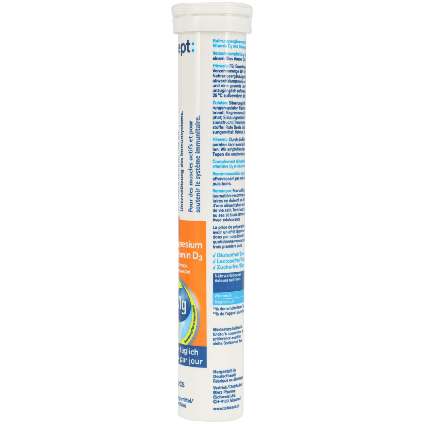 Tetesept Magnesium 335+ Vitamin D3 Immun Brause 17 Stück