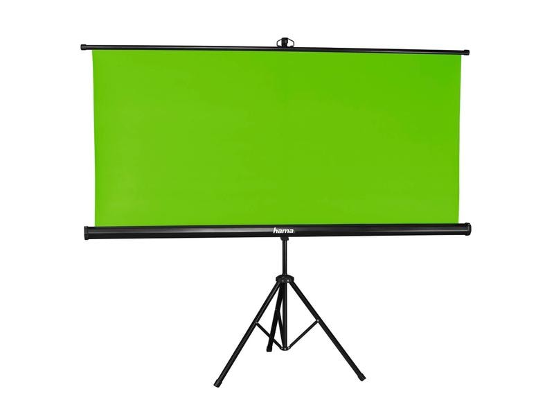 Hama Hintergrundsystem 2-in-1 180 x 180 cm Green-Screen-Hintergrund mit mitgeliefertem Stativ
