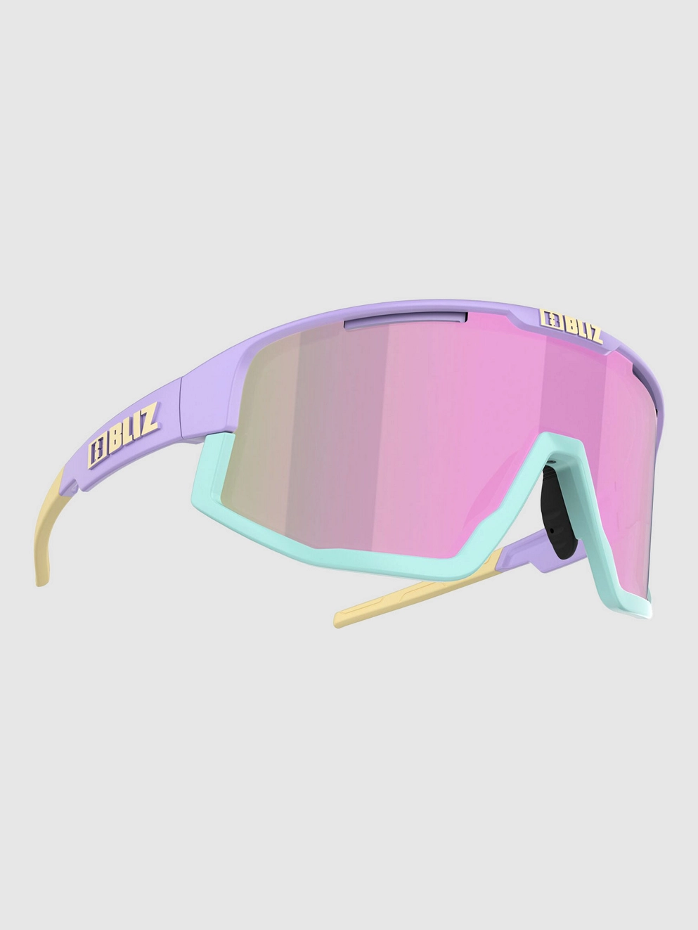 BLIZ Active Eyewear Fusion Matt Pastel Purple Sunglasses brown w pink multi