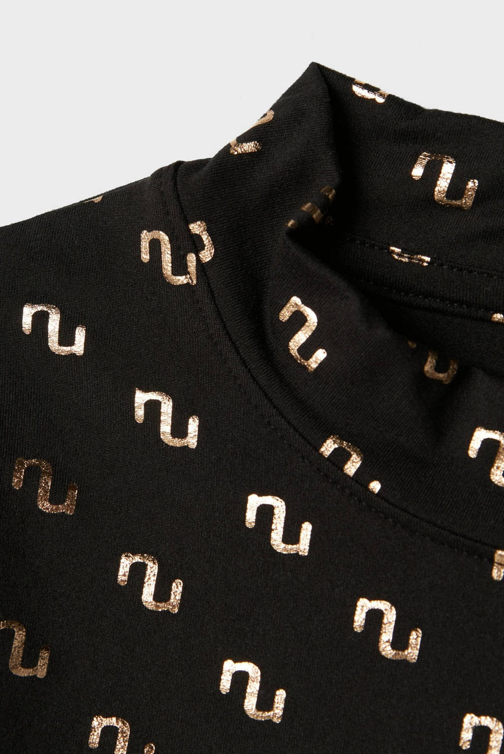 NAME IT longsleeve NKFNIKANEL met all over print zwart/goud