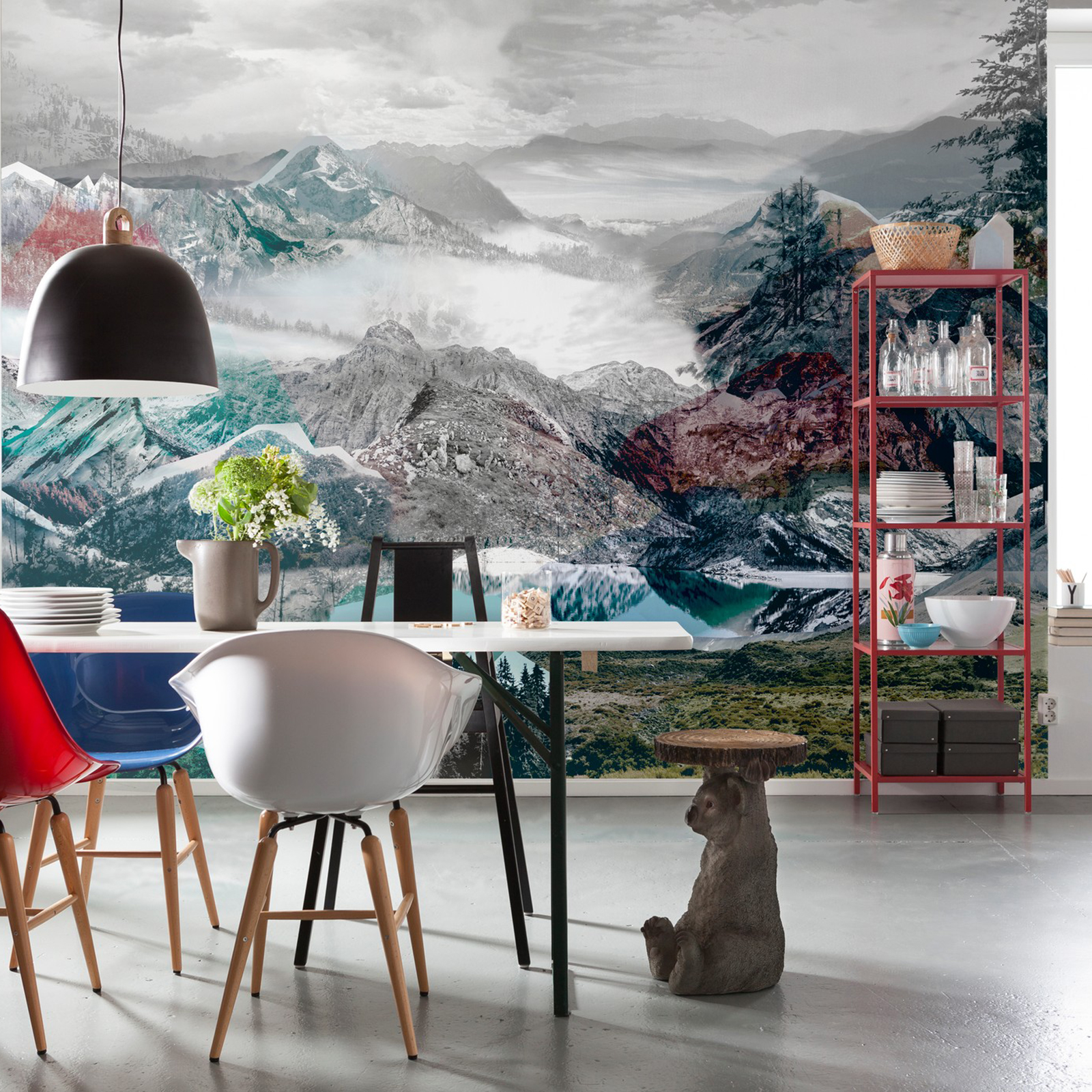 Vlies-Fototapete UP AND DOWN - bunt - 368x248 cm