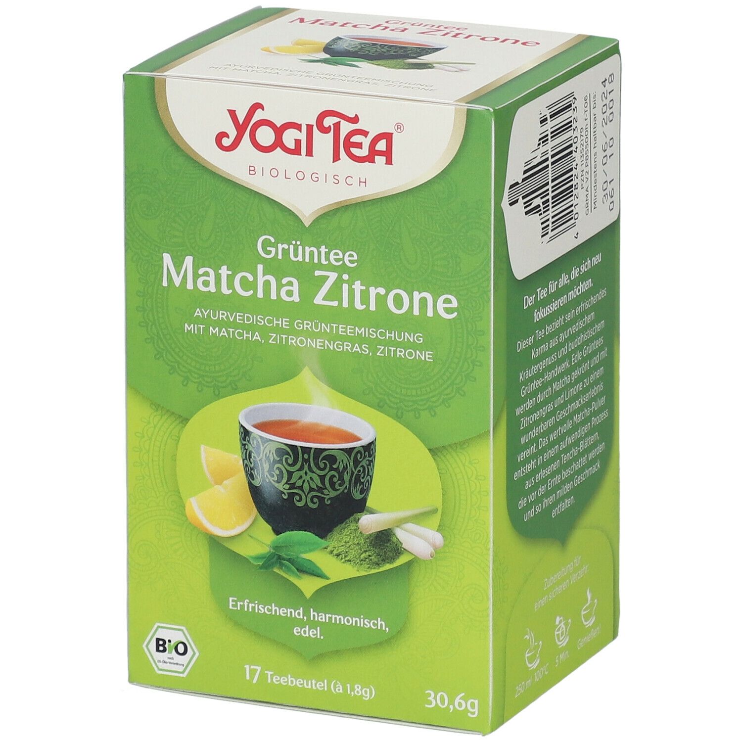 YOGI TEA® Grüntee Matcha Zitrone, Grüner Bio-Tee