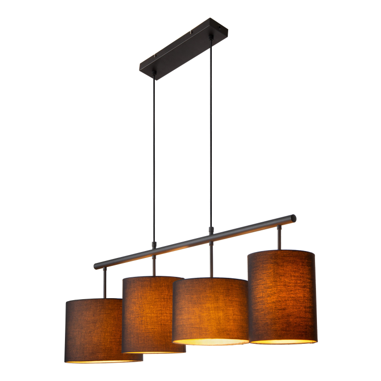 Lucide Maya cluster 4 hanglamp lineair zwart