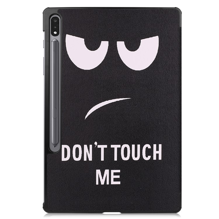 Samsung Galaxy Tab S10  Plus Hybrid Leder Tasche Smart Cover Schutzhülle   S-Pen Halterung - Don't Touch Me